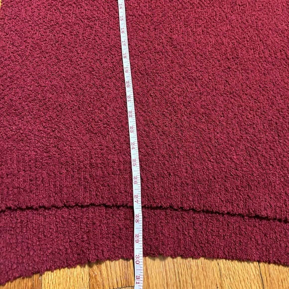 Qearal Long Sleeve Fuzzy Knitted Sweater Popcorn Side Split Loose Pullover XL - Picture 7 of 9